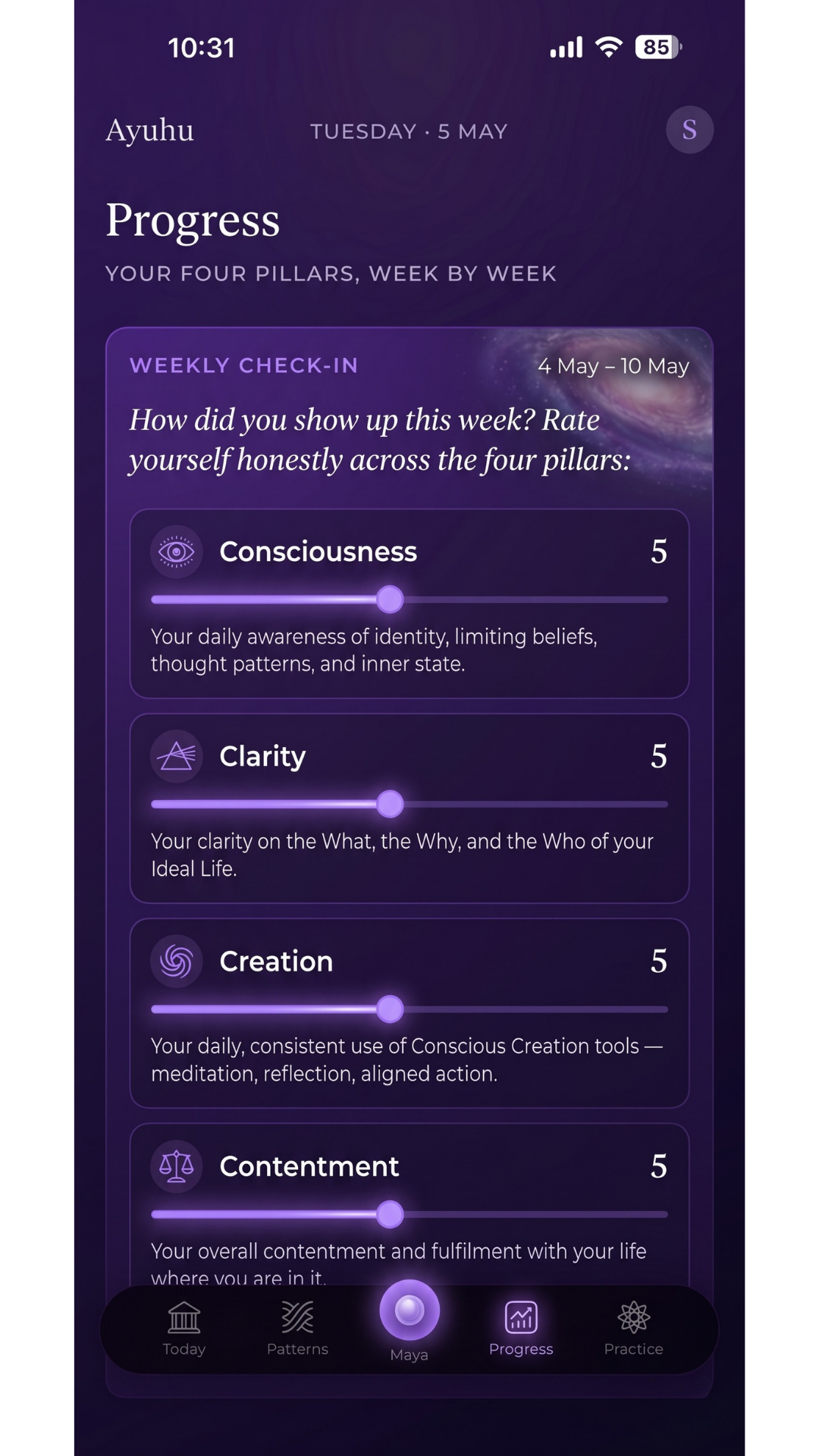 Ayuhu app — Progress